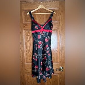 Byerwear Black & Red Silk Dress - Size 13